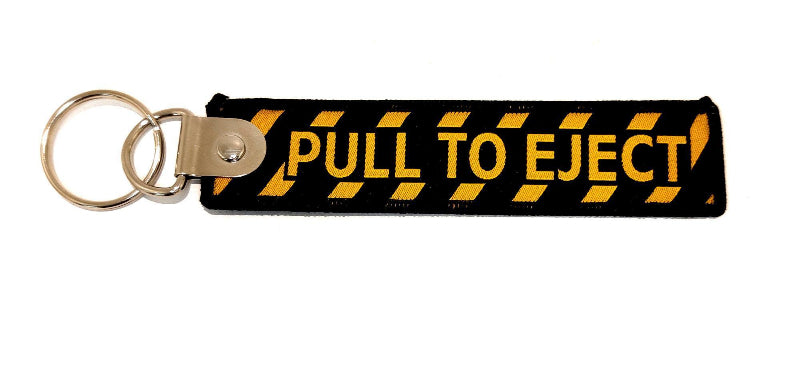 flamme pull to eject noir brodé jaune