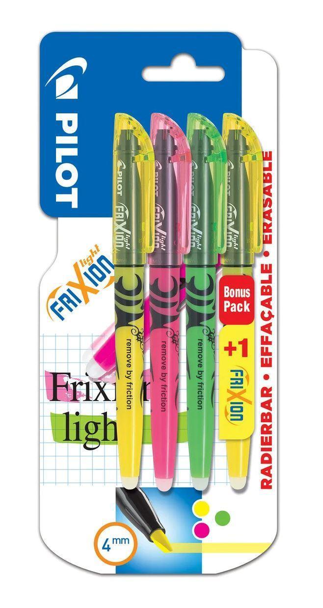 Surligneur effaçable Frixion Light x3+1 PILOT CHRONOS ET ACCESSOIRES LA BOUTIQUE DU PILOTE