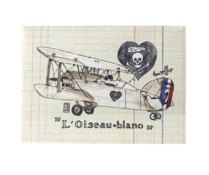 Magnet Canevas : L'Oiseau blanc par Lapin