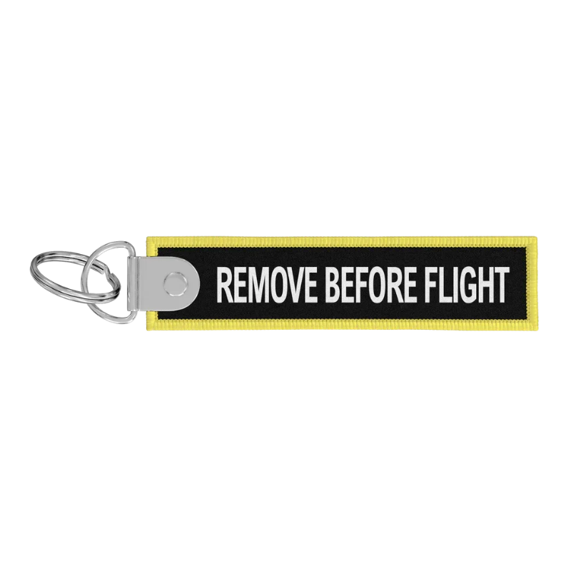porte-clés flamme Remove before flight