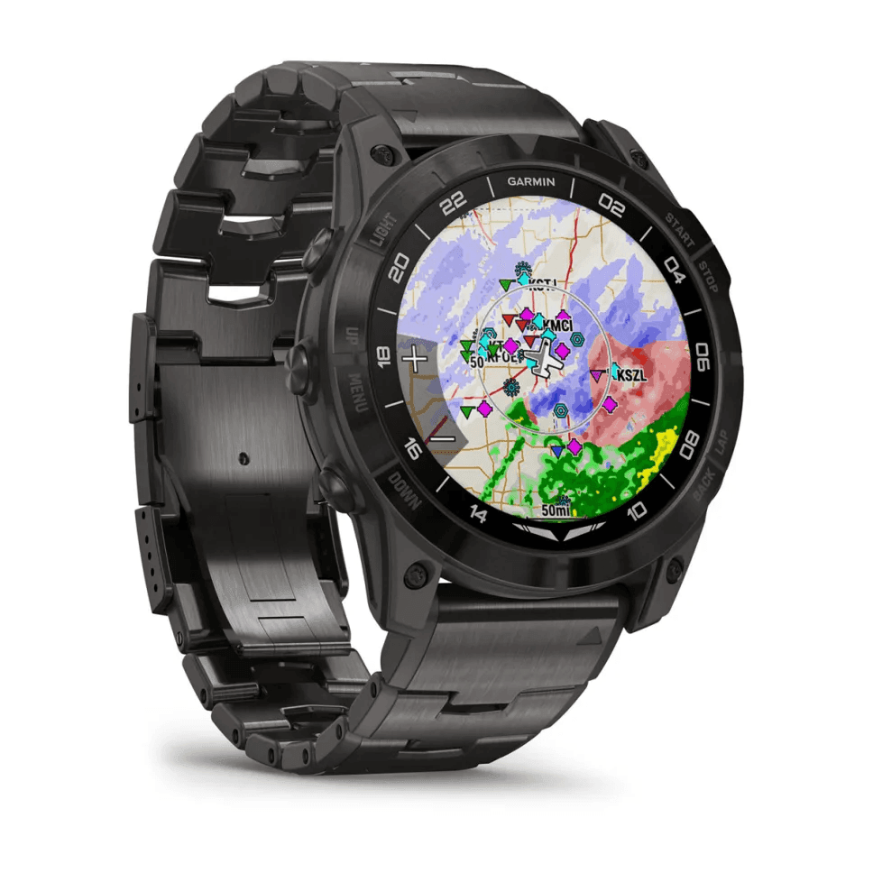 D2 Mach 1 Pro - Garmin - Montre aviateur connectée - Bracelet en Titane - LA BOUTIQUE DU PILOTE