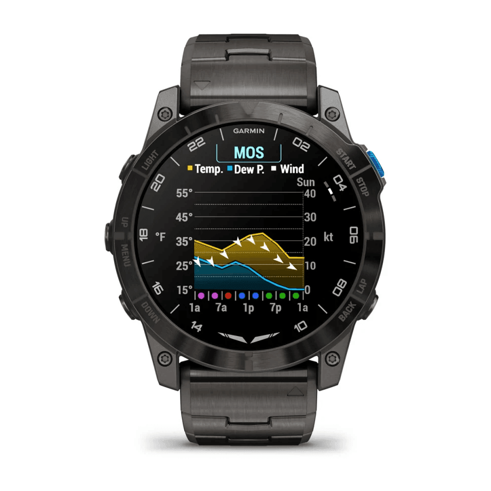 D2 Mach 1 Pro - Garmin - Montre aviateur connectée - Bracelet en Titane - LA BOUTIQUE DU PILOTE