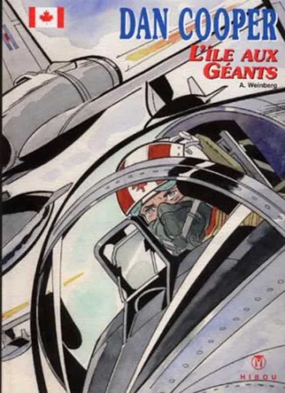 Première de couverture du hors série 5 de la bande dessinée Dan Cooper : "l'île aux géants", par Albert Weinberg aux éditions hiboux