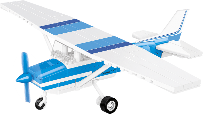 Jouet Maquette Cessna 172 Skyhawk Blanc et Bleu - Cobi - LA BOUTIQUE DU PILOTE