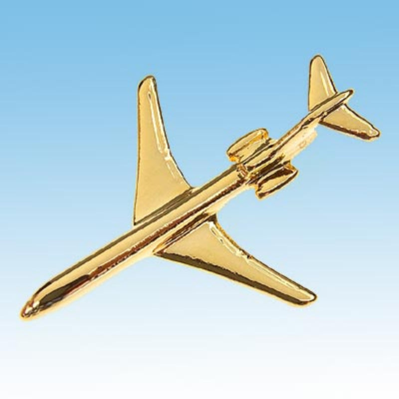 Pins doré représentant l'avion Boeing 727