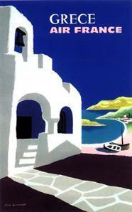 affiche musee air france 63 cm x 100 cm 093 air france grece