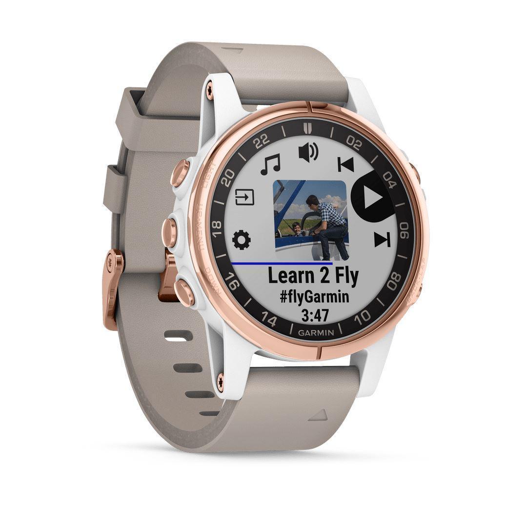 d2 delta s - montre aviateur avec bracelet en cuir beige