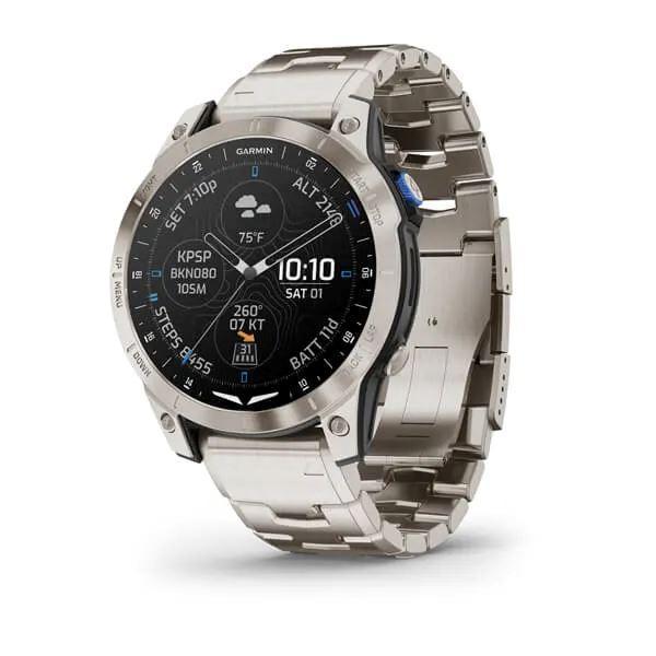 d2 mach 1 - montre aviateur connectée - bracelet en titane