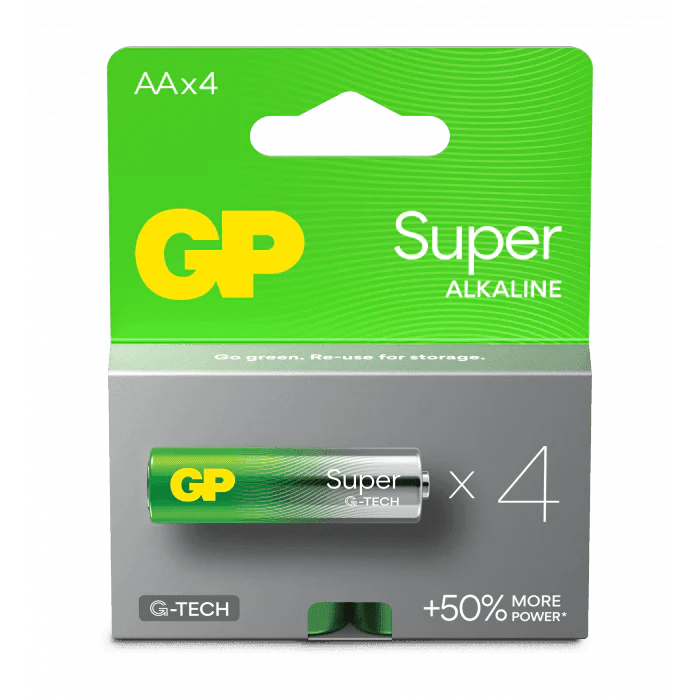 Lot de 4 Piles GP Super Alcaline Type AA 15A/LR6