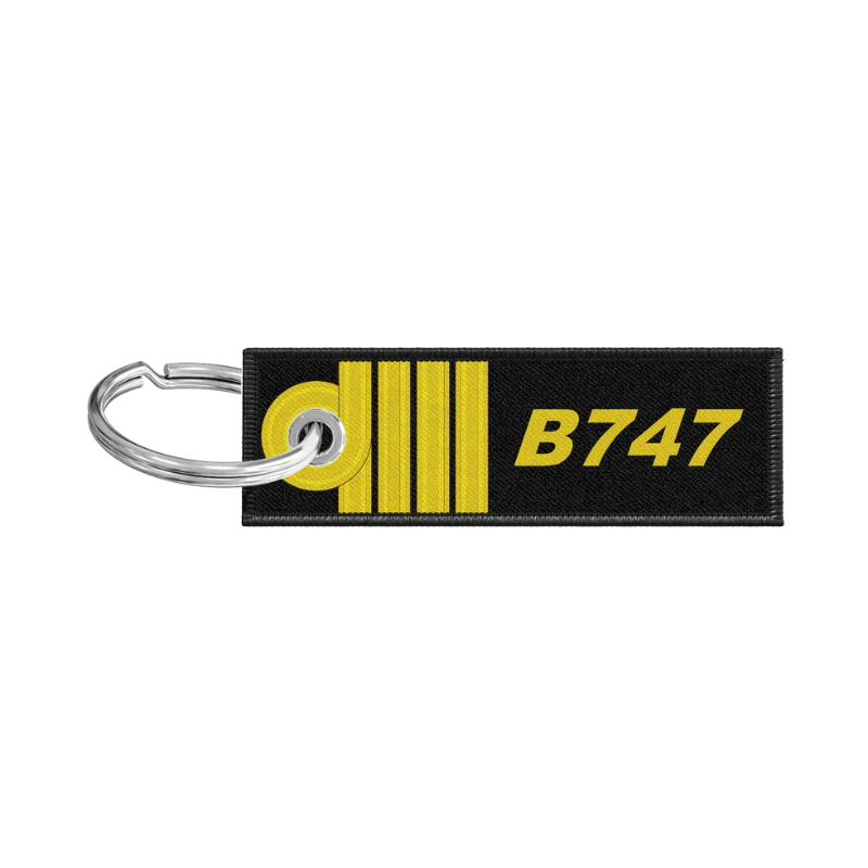 Porte-clés flamme commandant de bord B747
