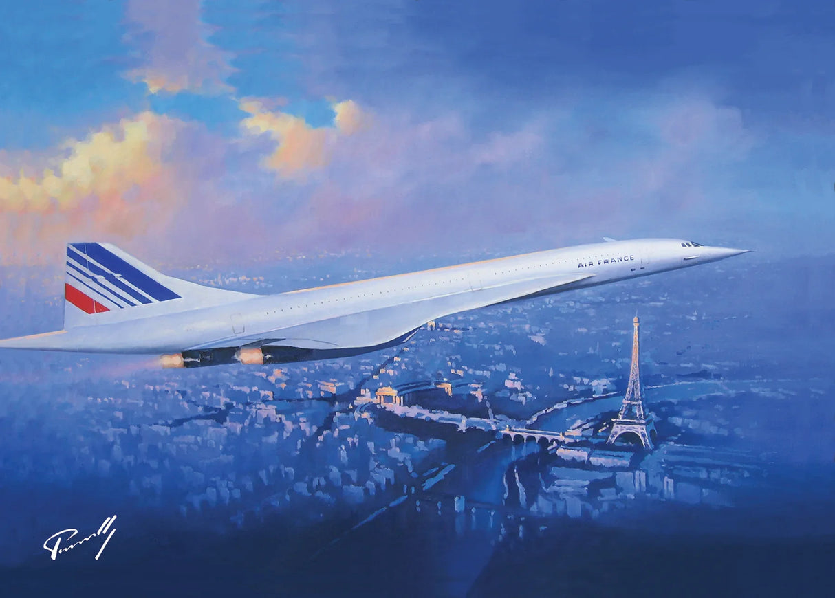 Carte postale Concorde au dessus de Paris - Lucio Perinotto