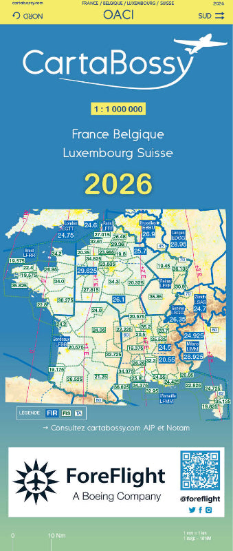 Carte France 1/1000000 2026 CartaBossy