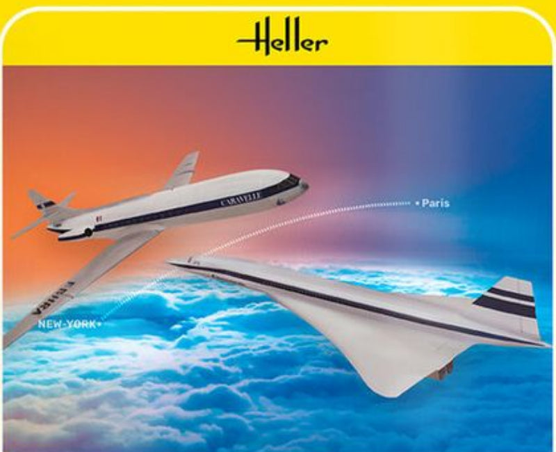 Kit Maquettes Caravelle + Concorde - Heller (50333)