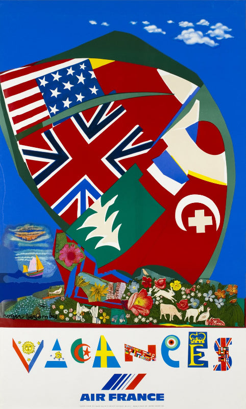 Affiche Air France Vacances par Roger Bézombes