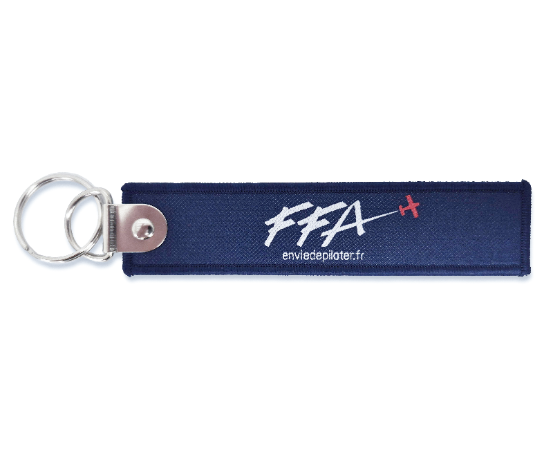 Porte-clés flamme FFA bleu et rouge