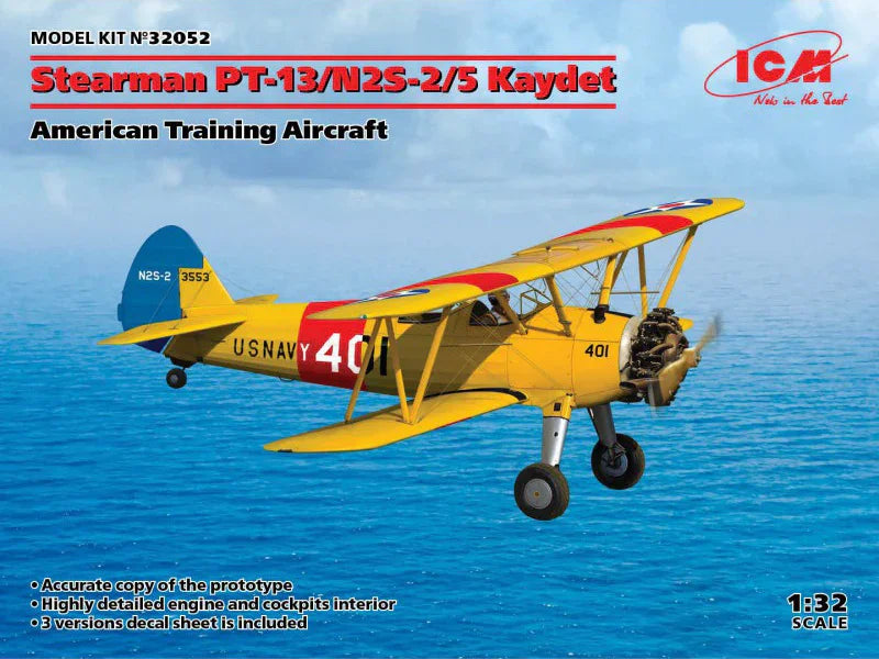 Maquette Stearman PT-13/N2S-2/5 Kaydet - ICM