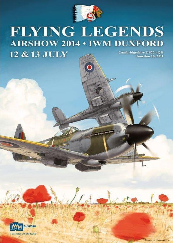 affiche 50*70 - duxford flying legend 2014 - romain hugault
