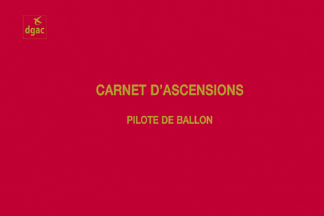 carnet d'ascensions - pilote de ballon - rouge