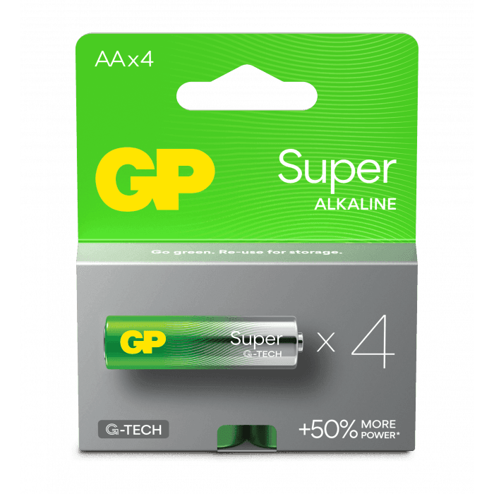 Lot de 4 Piles GP Super Alcaline Type AA 15A/LR6