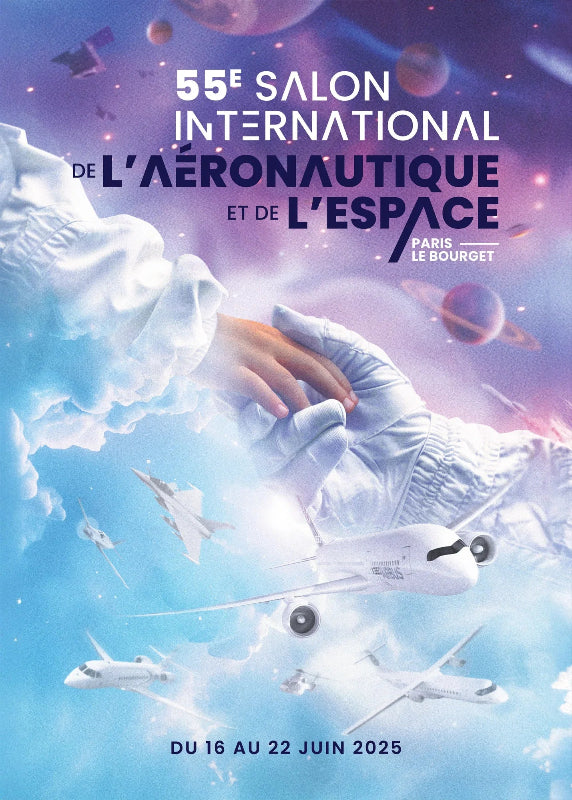 Poster du 55e Salon International de l'Air et de l'Espace Le Bourget 2025