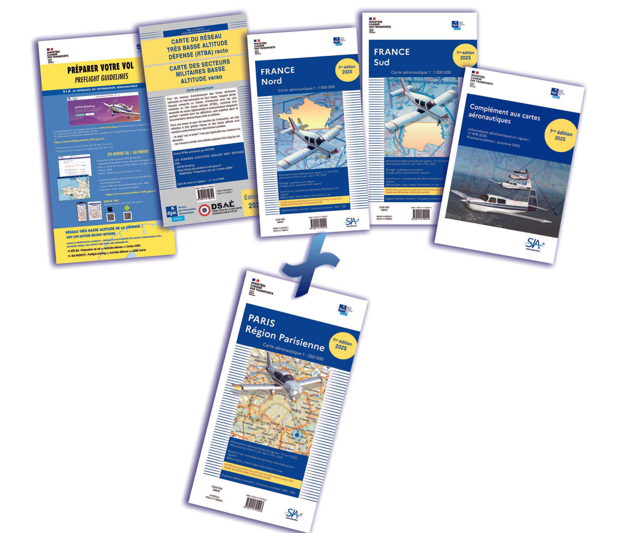 DOCUMENTS VFR 1e Edition 2025 + Carte Région Parisienne - SIA