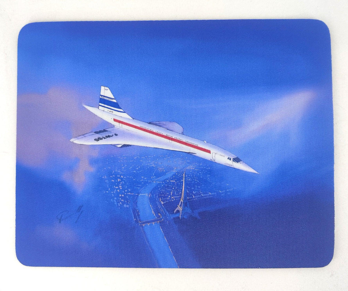 Tapis de souris Concorde au dessus de Paris de Lucio Perinotto