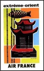 affiche musee air france 63 cm x 100 cm 072 air france extreme orient
