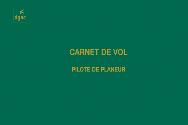 carnet de vol - pilote planeurs - vert