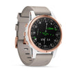 d2 delta s - montre aviateur avec bracelet en cuir beige