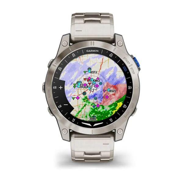 d2 mach 1 - montre aviateur connectée - bracelet en titane