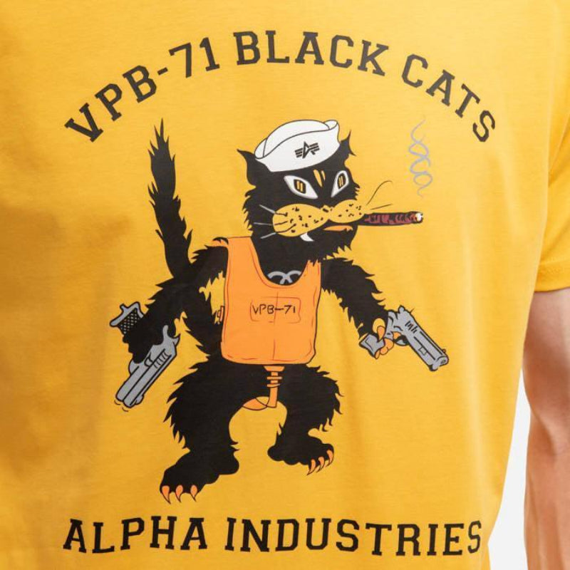 t-shirt black cats vpb-71 - alpha industries