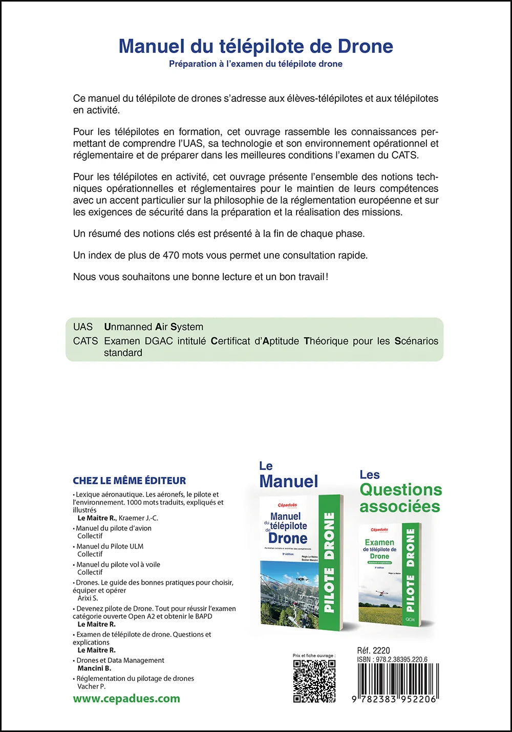 Manuel du télépilote de drone 9e édition - Régis Le Maitre et Bastion Mancini