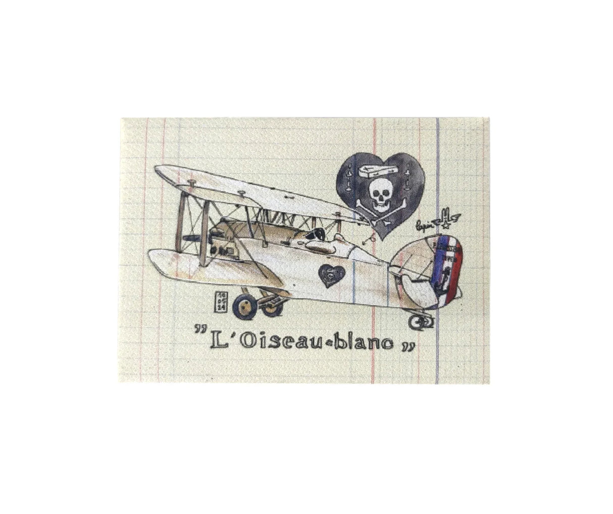 Magnet Canevas : L'Oiseau blanc - Lapin