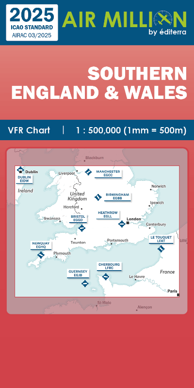 CARTE AIR MILLION SOUTHERN ENGLAND & WALES 2025 (1/500 000)