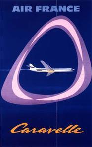 affiche musee air france 63 cm x 100 cm 090 caravelle