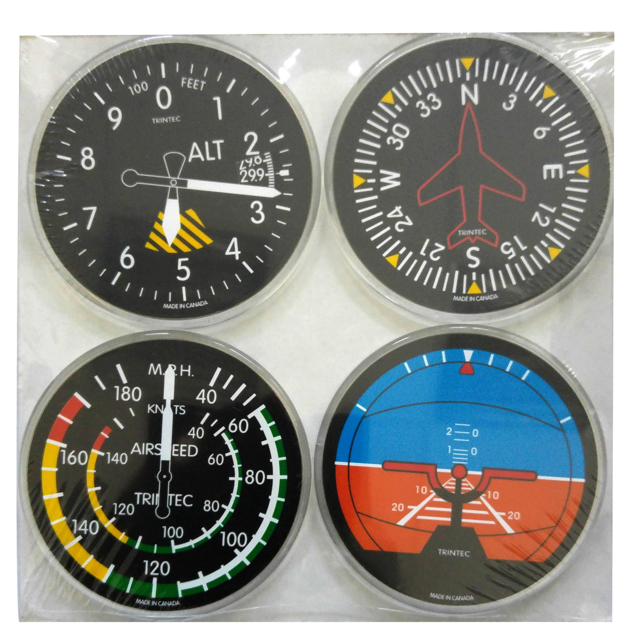 dessous verres modern instrument lot de 4