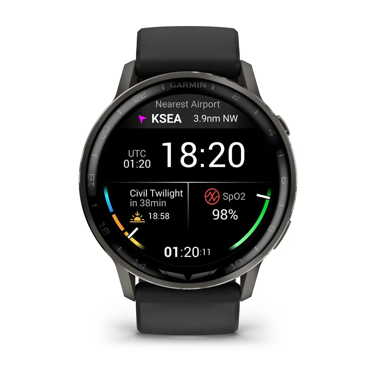 D2 Air X15 noire - Garmin - Montre aviateur connectée