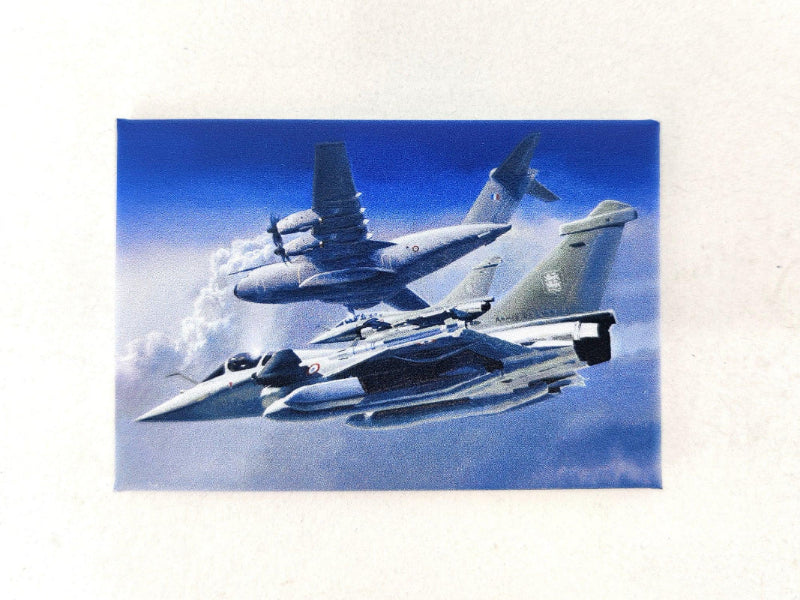 Magnet canevas représentant la peinture de Lucio Perinotto : Rafale A400M