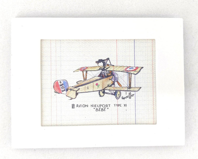 Magnet avec représentations de la peinture de Lapin : Nieuport XI Bébé.