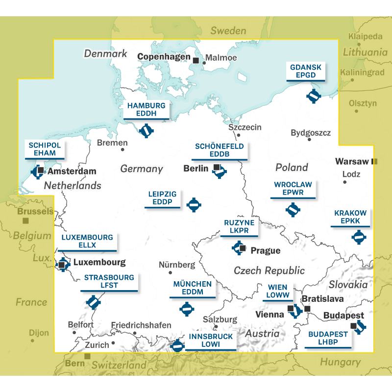 Carte Europe Centrale Air Million 2026 Editerra