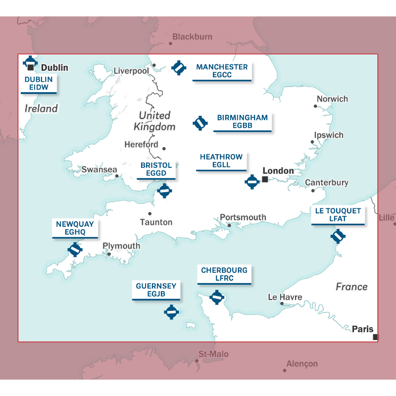 Carte Air Million Sud de l'Angleterre et Pays de Galles 2026 Editerra (1/500 000)