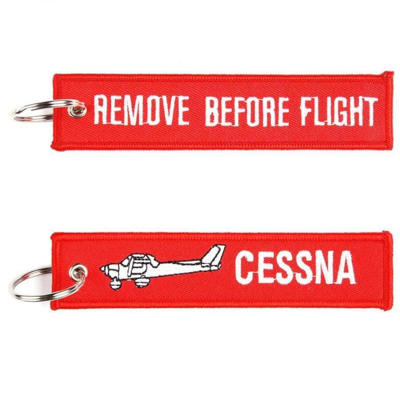 Flamme Cessna / Remove Before Flight rouge brodé blancAccessoires avion LA BOUTIQUE DU PILOTE