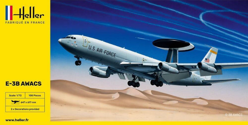 Maquette Avion E-3 AWACS Heller échelle 1/72 - Modèle Militaire Déjà Monté