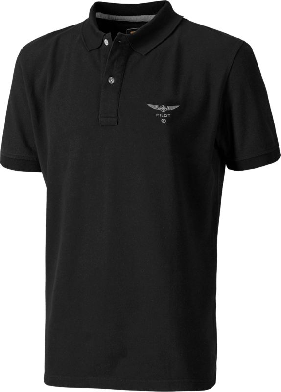 Polo noir de la marque Design4Pilot
