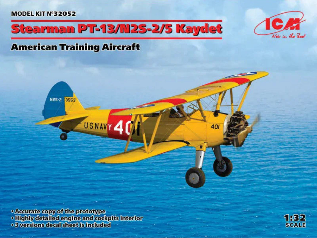 Boîte kit de construction Stearman PY-13/N25-2/5 Kaydet échelle 1/2
