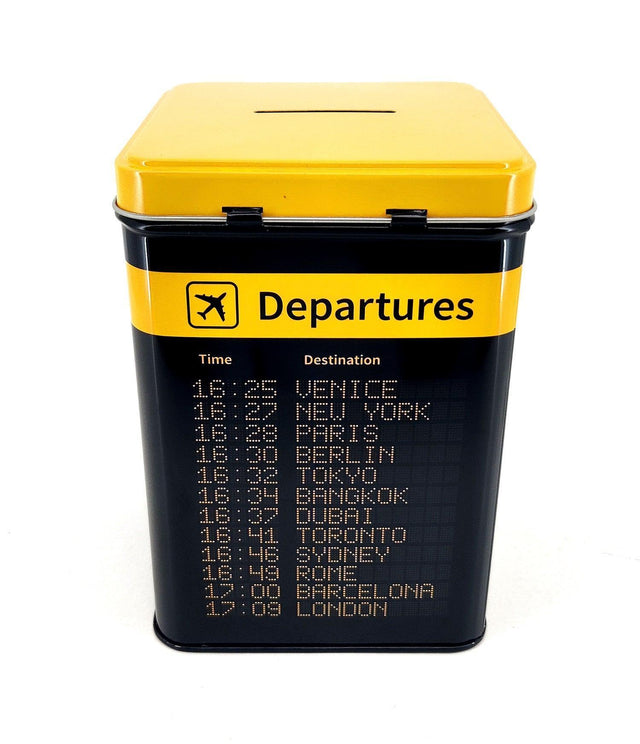Tirelire Departures - Panneau Affichage Aéroport - LA BOUTIQUE DU PILOTE