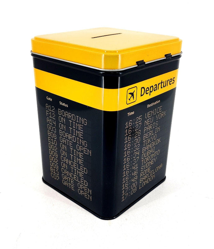 Tirelire Departures - Panneau Affichage Aéroport - LA BOUTIQUE DU PILOTE