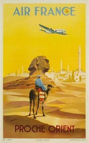 affiche musee air france 50 cm x 70 cm proche orient