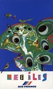 affiche musee air france 63 cm x 100 cm 433 air france les iles