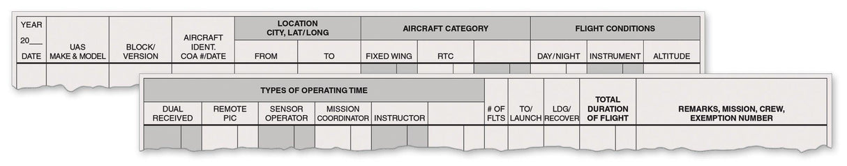 carnet de vol opérateur de drone asa